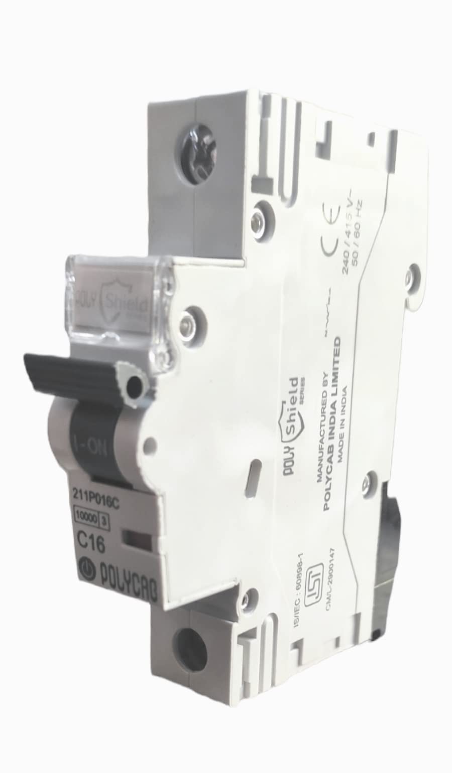 Polycab PVC Plastic 16 Amp SP Mini MCB - Single Pole, C Curve, Low Voltage Miniature Circuit Breaker (White)-image-25