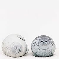 Vista 5 de MerryXD Chubby Blob Seal Pillow - Almohada de peluche de algodón rellena con diseño de animales del océano, pequeña (13.0 pulgadas)