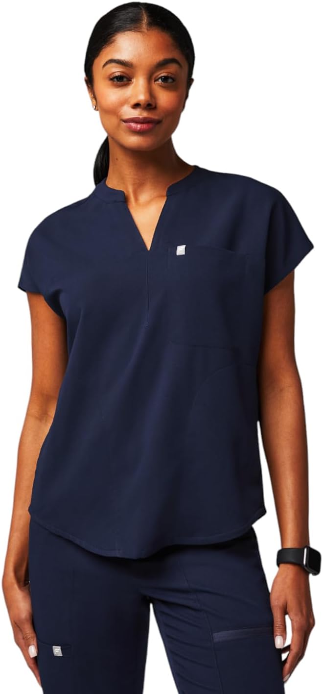 Women's Evolve 3-Pocket Scrub Top with an Oversized Fit - MotionTech, 4-Way Stretch, Wrinkle-Resist, Anti-Shrink