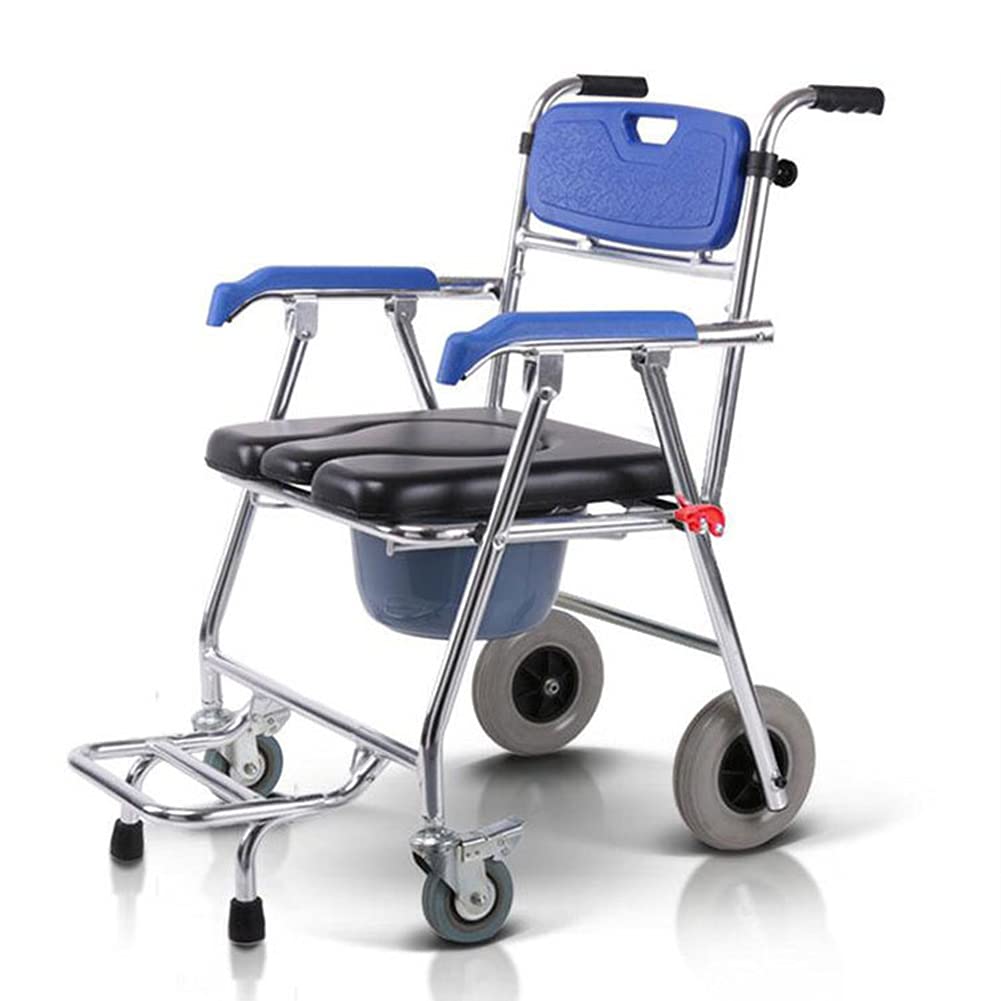Buy WANGXNCase Wheeled Shower Commode Chair,4 In 1 Chair Shower Commode