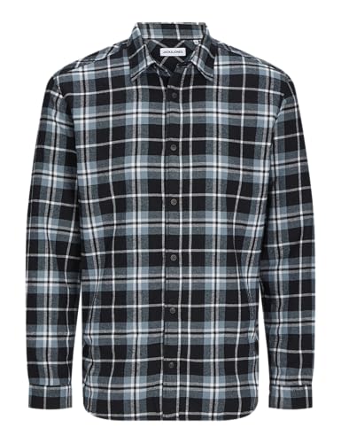 JACK&JONES PLUS Męska koszula męska Jjjoshua Fall Flannel Shirt Ls Pls koszula rekreacyjna, Goblin Blue, 4XL