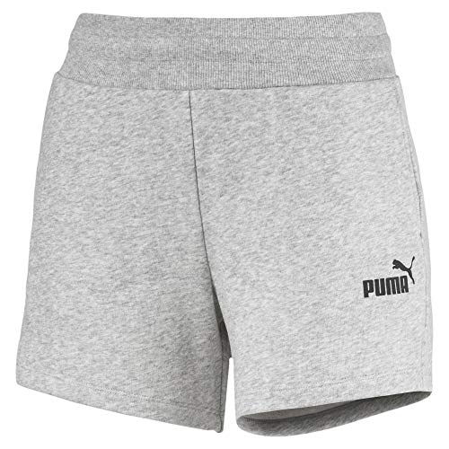 PUMA Damen ESS Small No. 1 Logo 4'' Shorts TR Gestrickte Shorts, Light Gray Heather, XXL