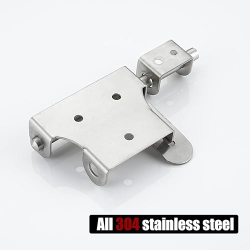 Miniatura 4 de JQK Pestillo de puerta corredera de 6 pulgadas, perno de barril de acero inoxidable 304 grueso con orificio para candado, pestillos interiores para