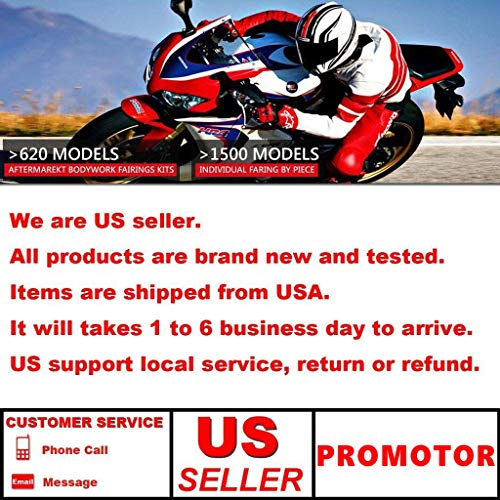 image for PROMOTOR Motorcycle Fairing Kit Unpainted Injection Bodywork for Kawas