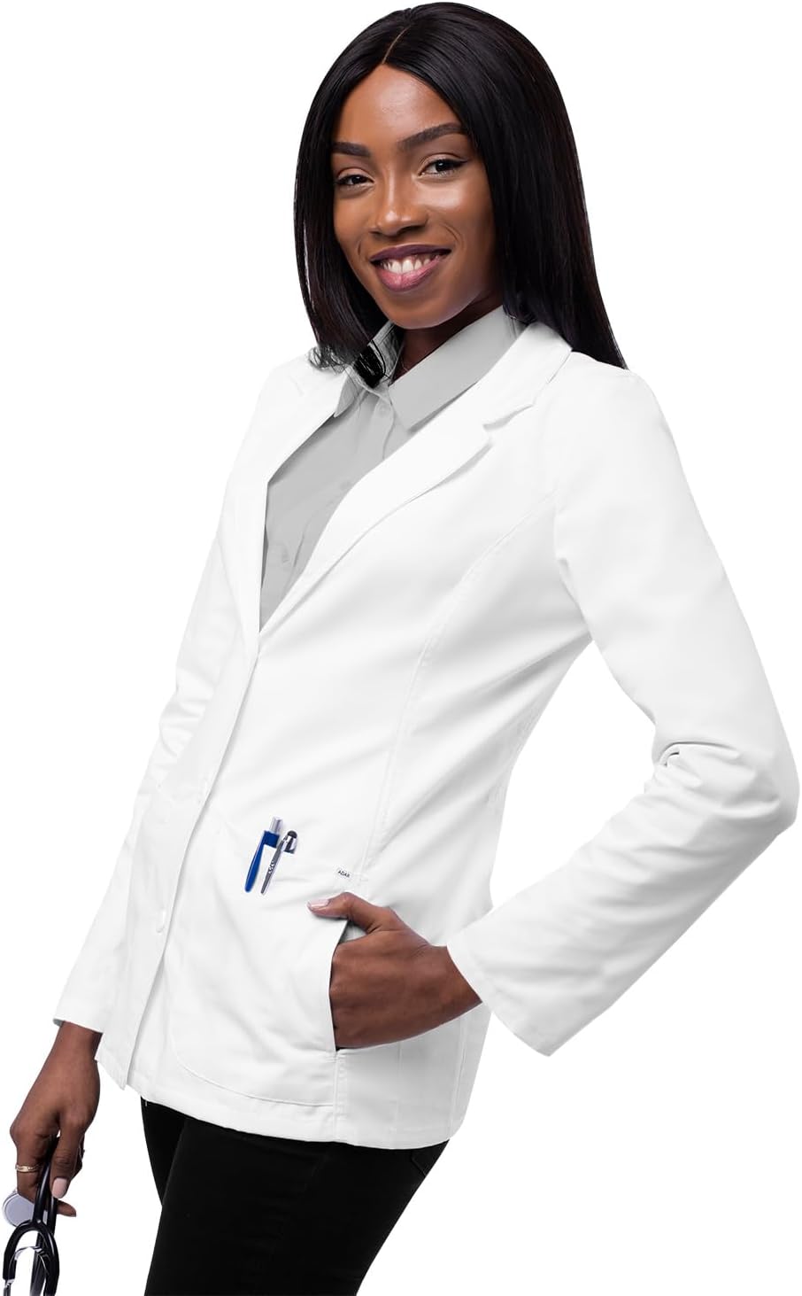 Adar Universal Lab Coats for Women - Tailored 28" Consultation Lab Coat - Image 4