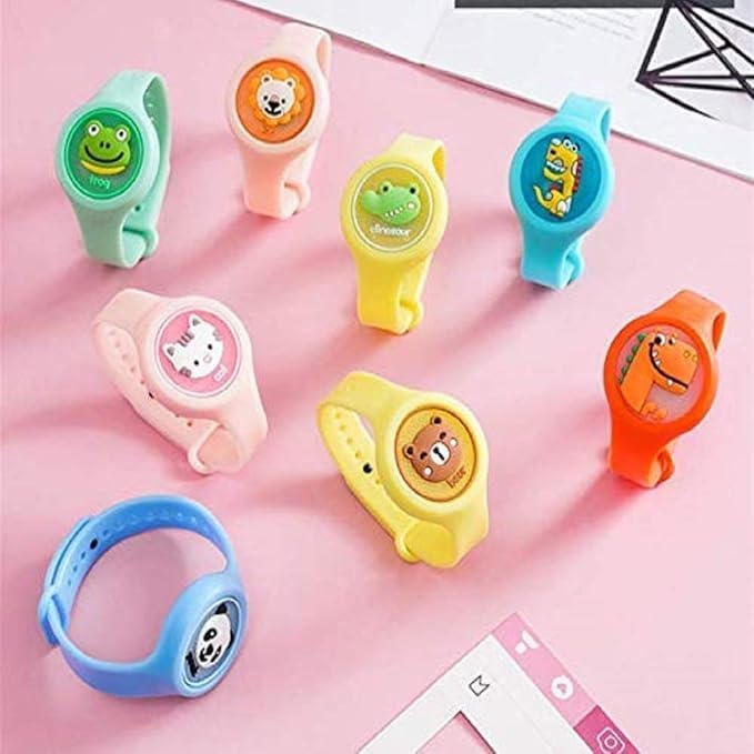 Mosquito Repellent Wristband with LED Light, Daisy Design, Yellow 1