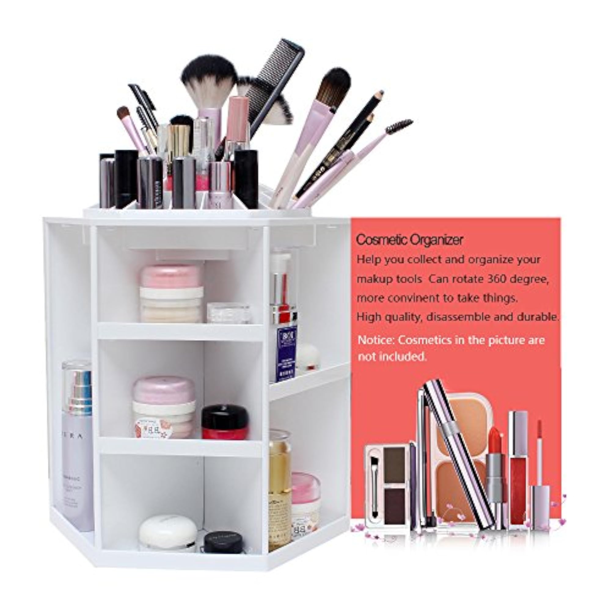 360 Degree Rotatable Cosmetic Organizer for Makeup