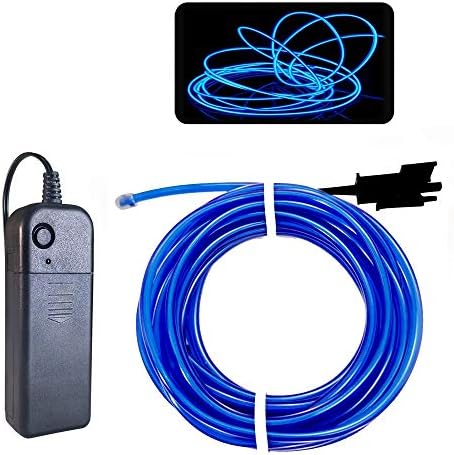 Balabaxer EL Wire Pink, 16.4ft/5M Neon Lights Noise Reduction Portable Neon Glowing Strobing Electroluminescent Wire for Parties, Halloween, DIY Decoration