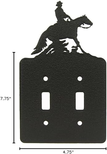 Miniatura 2 de Cubierta de placa de interruptor de doble luz Reining Horse
