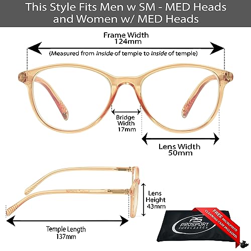 Image of proSPORT Multifocal Progressive 3 Magnifications in 1 Lens No Line Computer Gaming Reading Glasses for Men & Women
