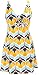 Bawdy Women's Lovely Plus Size One Piece Swimdress Swimwear, Yellow Green, XL