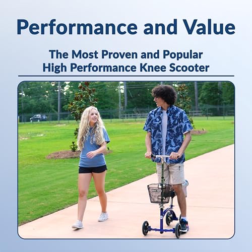 image for KneeRover Deluxe KneeCycle Steerable Knee Walker Knee Scooter for Adul