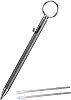 TKP1 Mini Titanium EDC Pen Bolt Action Ballpoint Pen, Metal Ballpoint Pen with Black Refills and Key Ring, Personality Creative Signature Pen for Work, Business (Dark Grey)