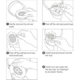 EIYVPRA Remplacement Rechange Mousse Coussin Coussinets Kit pour Bose 700 (NC700) Noise Cancelling Casque Headphones HP,Cousinette avec du Cuir Plus Doux, Une Mousse de Bruit pour Le Bruit
