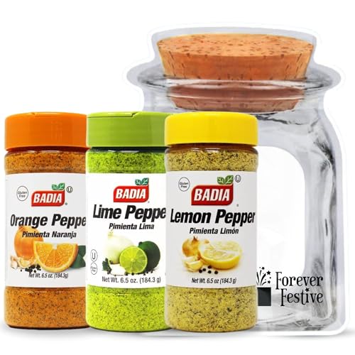 Gourmet Seasoning Set: Includes 6.5 Oz Badia Lemon Pepper, Badia