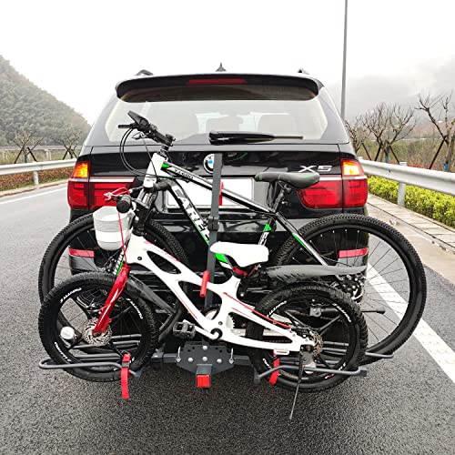 Marvoware Hitch Mounted Foldable 2-Bike Rack Platform Style Bicycles Carrier For Cars, Trucks, Suv With 2" Hitch (Style1) #TOP1