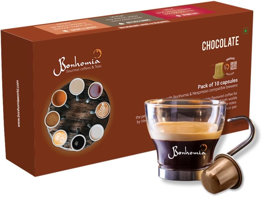 Chocolate Flavored Coffee Pods - 20 Aluminum Capsules | Compatible with Most Brewers (Original Line Machines) | Premium AAA Grade Beans