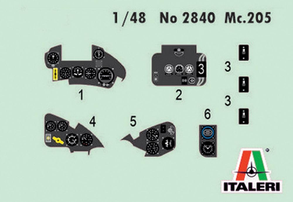 Italeri 2840 Macchi MC.202 Folgore, échelle 1:48, Plastic Model Kit/Maquette en Plastique à Assembler