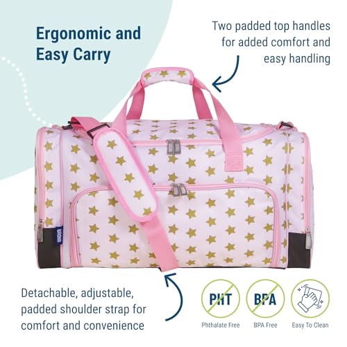 Image of Wildkin Kids Weekender Duffel Bag - Carry-On Size for School, Travel, & Sleepovers