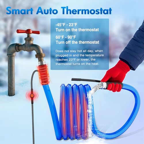 Image of Nilight 25FT Heated Water Hose RV 5 /8 inchInside Diameter -45F Freeze