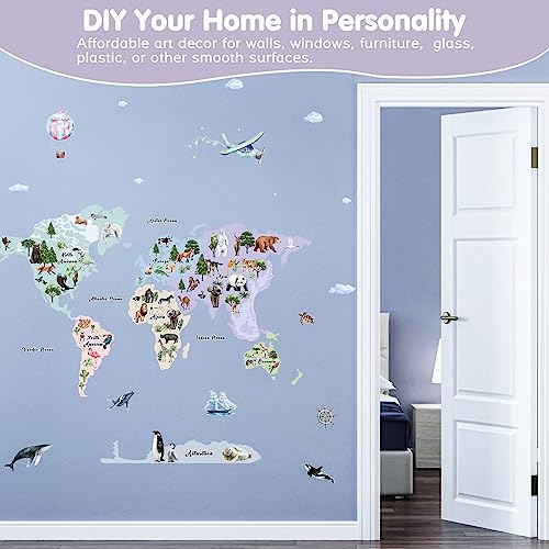 Vinilos Decorativos Mapa Animal para Niños 3 Hojas miniatura 7