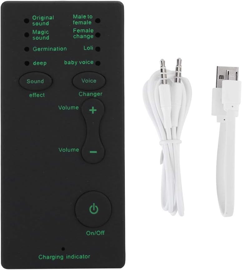 Mini Voice Changer Device, Portable Sound Card with 7 Different Voice Changes for Phone, Computer, Tablet & Online Games for