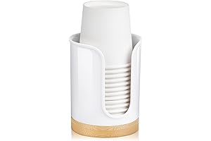Bathroom Cup Dispenser - 3 oz Paper Cup Holder for Small Bathroom...