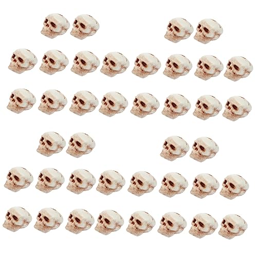 40 mini crânes réalistes Hemoton pour déco Halloween - 2