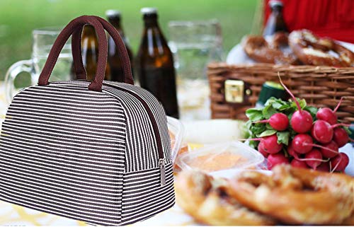 Scotamalone Insulated Lunch Bag Cooler Tote Bag Luch Box Lunch Container Lunch Organizer,Lunch Holder with Front Pocket Zipper Closure for Woman Man Work Pinic or Travel (strap) - Thumbnail 2
