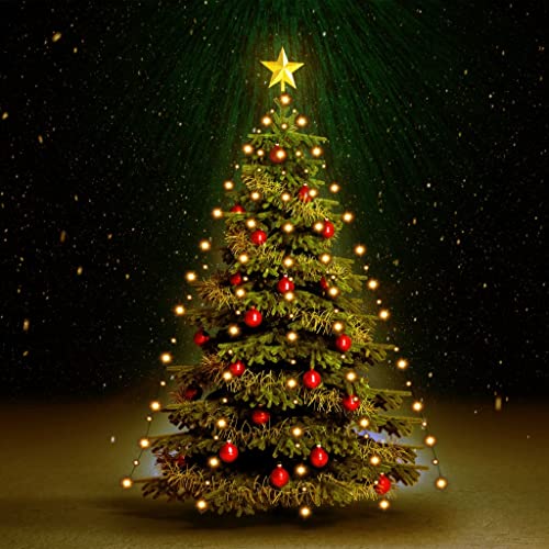 AGANS Warm LED Christmas Tree Net Lights, 150 High-Powered LEDs, 59.1