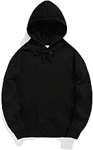Mens Hoodies Classic Pullover Soft Fleece Athletic Outdoor Streetwear Long Sleeve Drawstring Comfy Hooded Sweatshirts