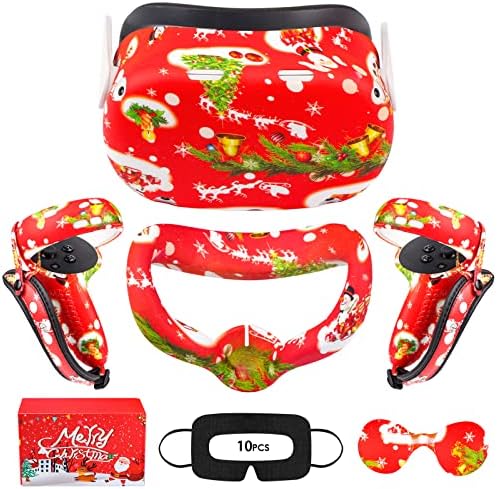 Silicone Cover Skin Compatible with Meta Quest 2, YIZEIJOB Protective Accessories Bundle for Oculus Quest 2 - Come with gift box