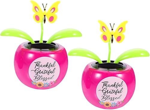 ibasenice Tablero solar de mariposa bailando Bobblehead juguete solar para coche de juguete de mariposa oscilante solar para oficina en casa