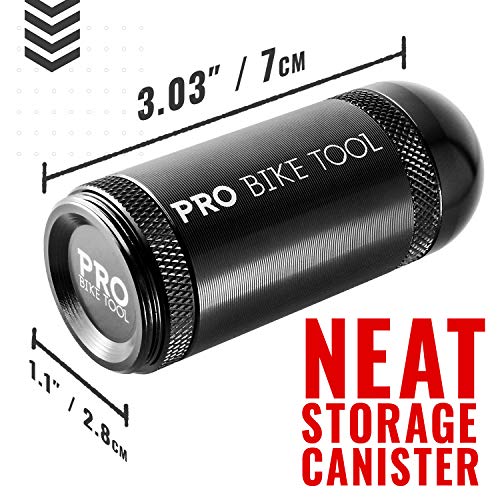 Pro Bike Tool Tubeless Bike Tire Repair Kit – For Mtb And Road Bicycle Tires – Fix A Puncture Or Flat, Fast – Tackle Set Includes Storage Canister, Plugger Tool And Plugs - 5 Bacon And 5 Black Strips #TOP7