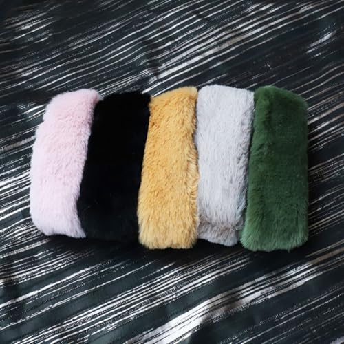 Correa de felpa corta de 48cm con hebilla desmontable para renovar tu bolso de mano de invierno 5