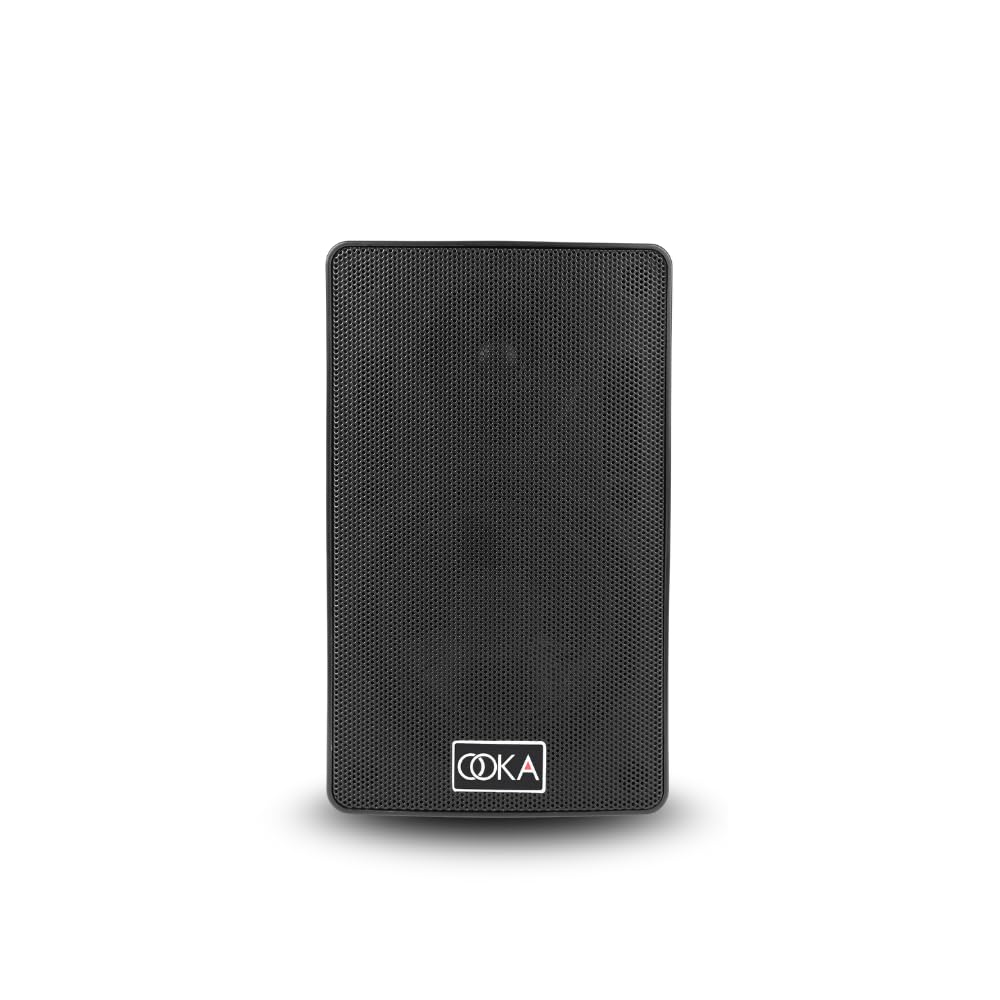 OOKA AUDiO i60W IP55 Wall Mount All Weather Speaker | 60W RMS 100W Max | Indoor Outdoor PA Speaker with 70V/100V/8Ω Inputs | ABS Body for Office, Café, Restaurant, Patio - Black-image-3