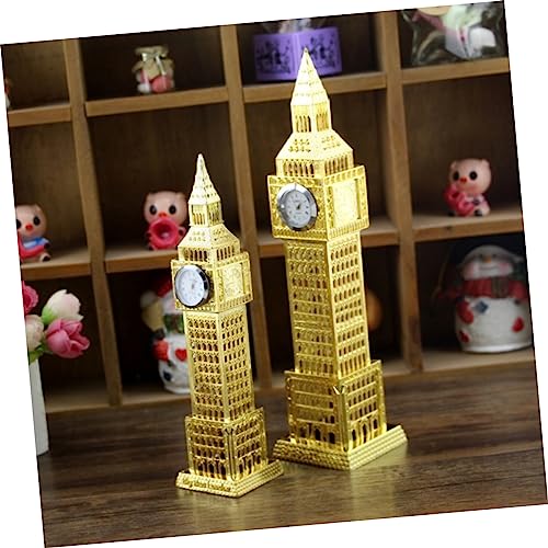 Cabilock London Big Ben Uhr Retro Metall Standuhr Miniatur Kreative Heimtextilien Deko Für Haushalt Party Tischdekoration