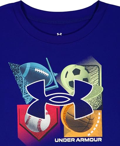 Image of Under Armour Boys' 2-piece Short Sleeve Graphic T-Shirt and Shorts Set, Lightweight & Breathable