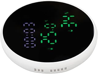 Temperature Monitor, WiFi Thermometer Hygrometer Voice Control Smart Temperature Humidity Sensor with LED for Homes Office