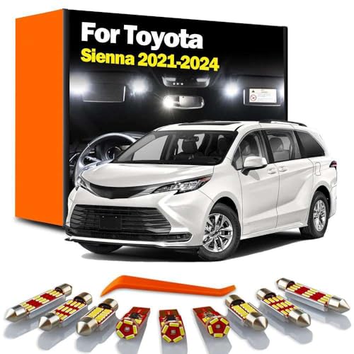 Kit de luces LED interior para Toyota Sienna 2021-2024 17 piezas miniatura 1