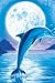 Tree-Free Greetings Noteables Notecards In Reusable Embossed Tin, 12 Card Assortment, Recycled, 4 x 6 Inches, Dolphin Moon, Multi Color (76086)