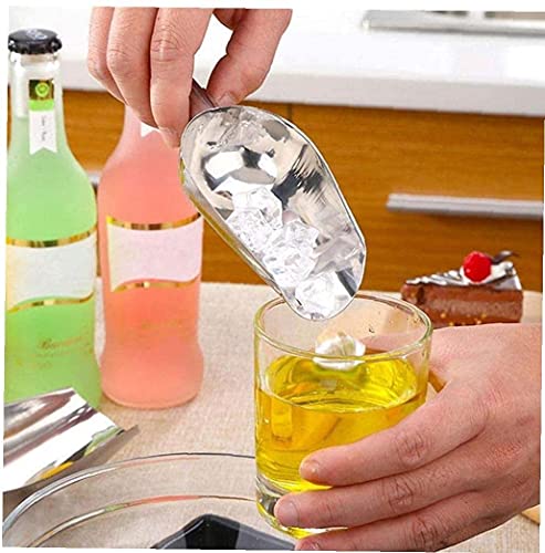 Edelstahl-Schaufel Edelstahl-Küchen-Utensilien-Schaufeln für Eiswürfel / Zucker / Mehl / Zucker / Kaffeebohnenmehl Buffet Trockengetreide Bar Werkzeuge Messlöffel 8-Zoll Nützlich und praktisch - Image 6