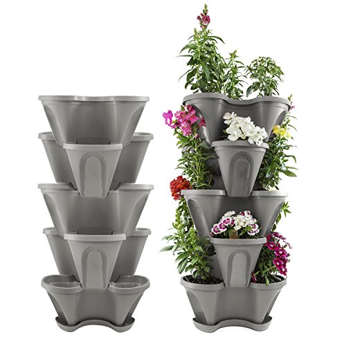 Houseables 5 Tier Planter, Stackable, 28