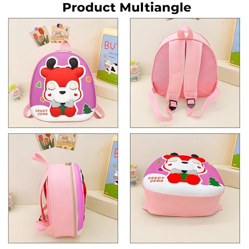 Image of Bembika School Bag The Perfect Children Backpack and School Bags for Kids Compact Stylish Backpack for Kids Kindergarten Backpack and Travel Backpack- (Deer|Orange)