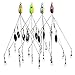 Lixada 5 Arms Alabama Umbrella Rigs with Barrel Swivels Fishing Lures Bait Rigs for Bass (4 Pcs)