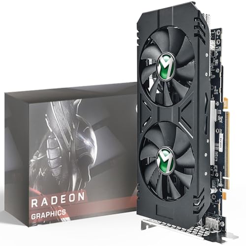 maxsun Placa de vídeo AMD Radeon RX 580, placa de vídeo 2048SP GDDR5 de 256 bits para jogos de PC co
