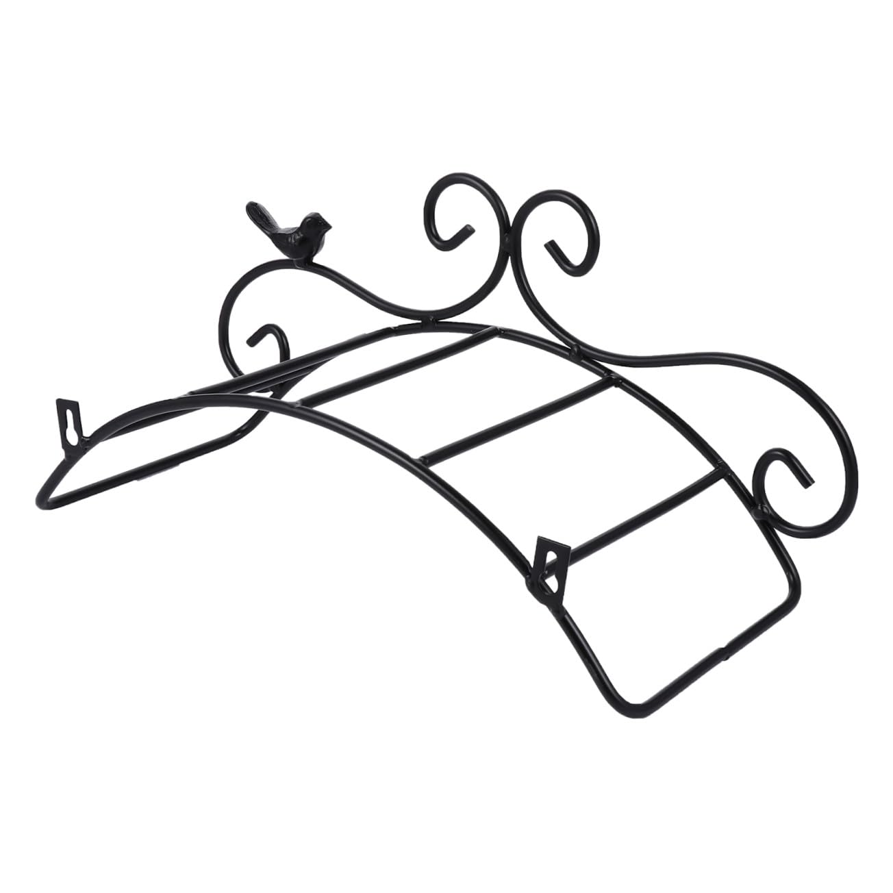 Wandmontierter Gartenschlauchhalter aus Eisen, Antik Elegant, Schwarz