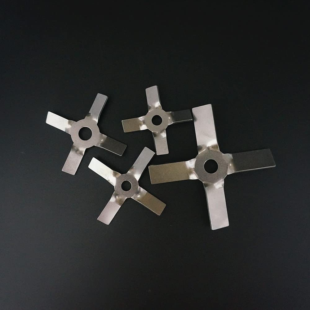 Palas agitadoras, Hélice de cuatro palas acero inoxidable for laboratorio, varios tamaños(5cm 6mm push up)