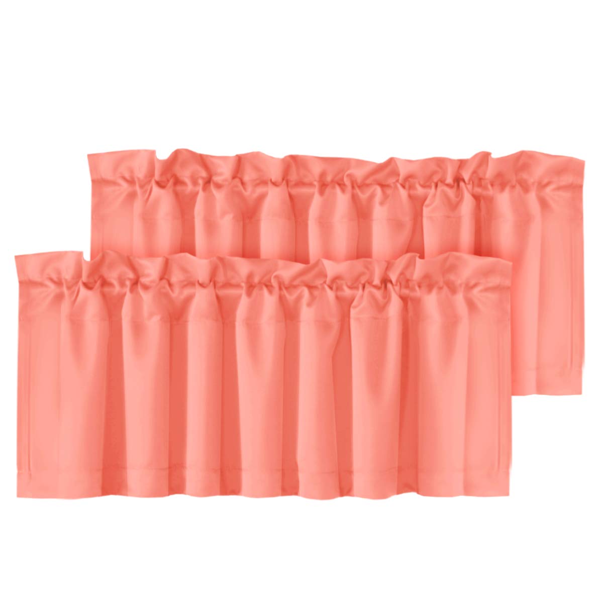 H.VERSAILTEX Blackout Valances for Windows,Short Window Valances Curtains for Living Room/Bedroom/Bathroom Privacy Decorative Rod Pocket ，2 Panels，52"