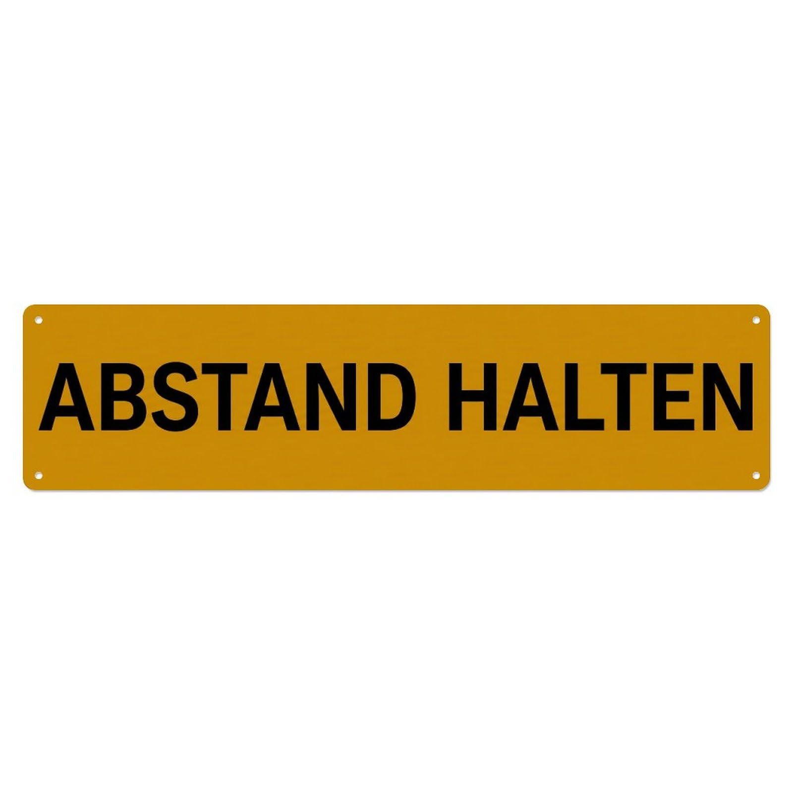 Metal Tin Sign Abstand Halten Spacing Required